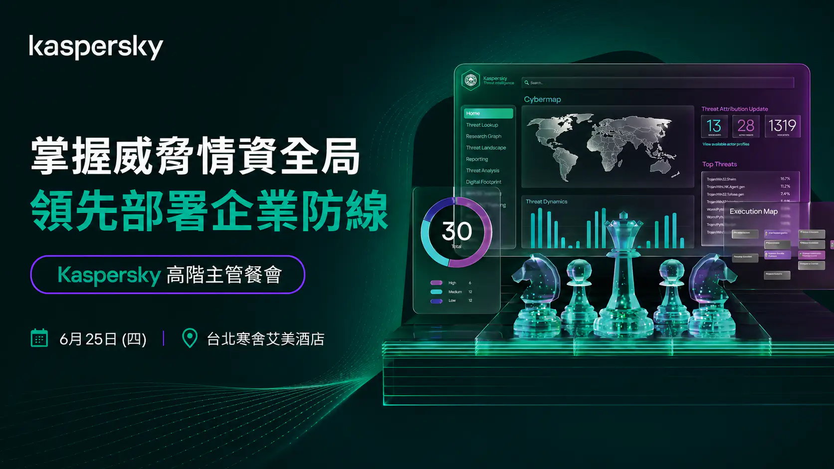 《掌握威脅情資全局，領先部署企業防線》Kaspersky高階主管餐會 | 2026.06.25